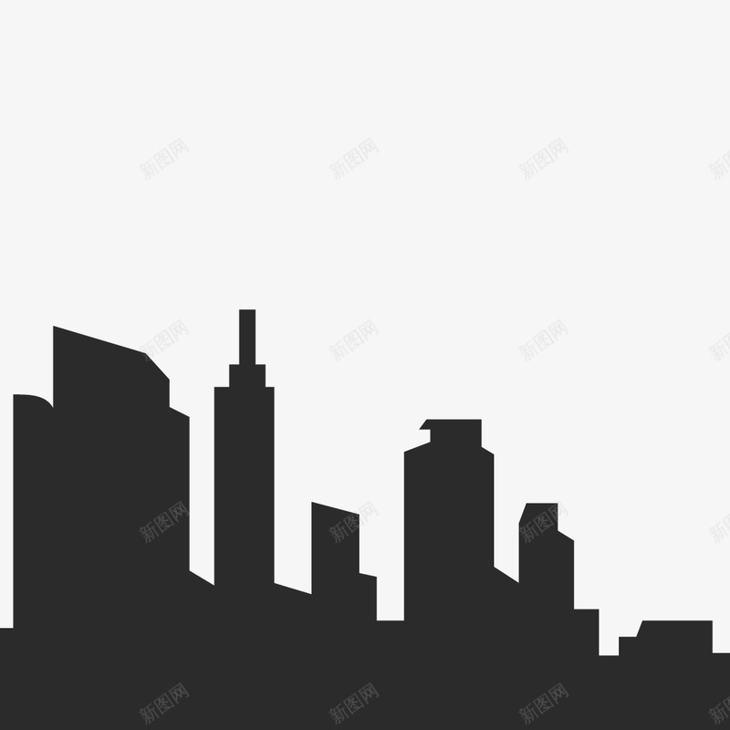 cityskylinesilhouette22赛博朋克潮流png免抠素材_新图网 https://ixintu.com 赛博 朋克 潮流