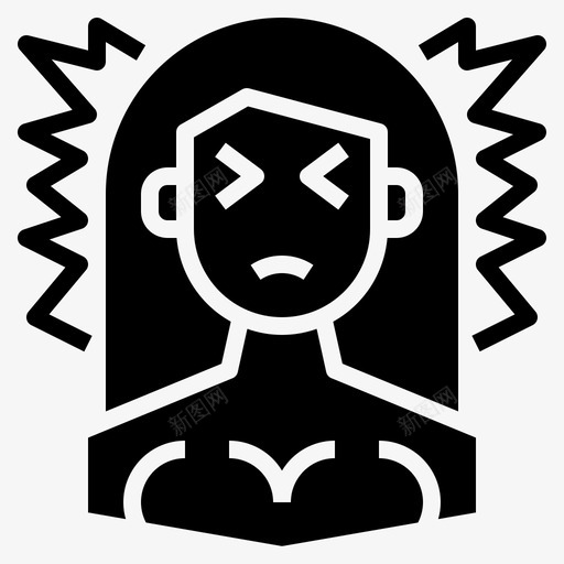 头痛冠状病毒健康svg_新图网 https://ixintu.com 病毒 传播 头痛 冠状 健康 固体
