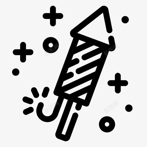 鞭炮烟花七月四日svg_新图网 https://ixintu.com 独立日 鞭炮 烟花 七月 四日 火箭