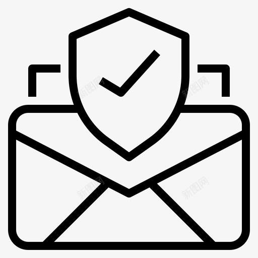 电子邮件身份验证检查svg_新图网 https://ixintu.com 身份 验证 电子邮件 检查 安全 支持 大纲