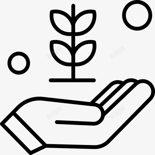 植物花手svg_新图网 https://ixintu.com 植物 花手 自然 业务