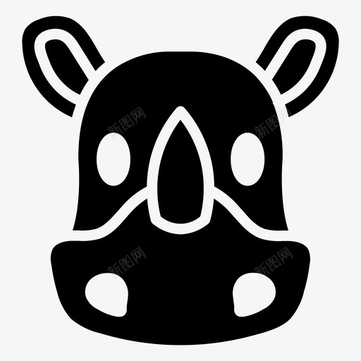 犀牛角动物园svg_新图网 https://ixintu.com 犀牛 牛角 动物园 动物 雕文