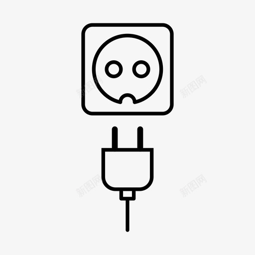 电插座适配器连接器svg_新图网 https://ixintu.com 插座 适配器 连接器 电源