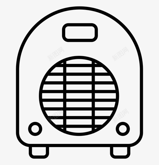 空气加热器便携式加热器空间加热器svg_新图网 https://ixintu.com 加热器 空气 便携式 空间 家庭 轮廓