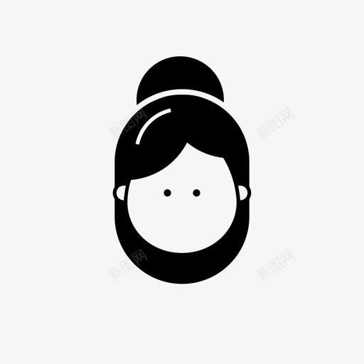 角色化身面部svg_新图网 https://ixintu.com 化身 用户 角色 面部 个人资料 女性 女性化