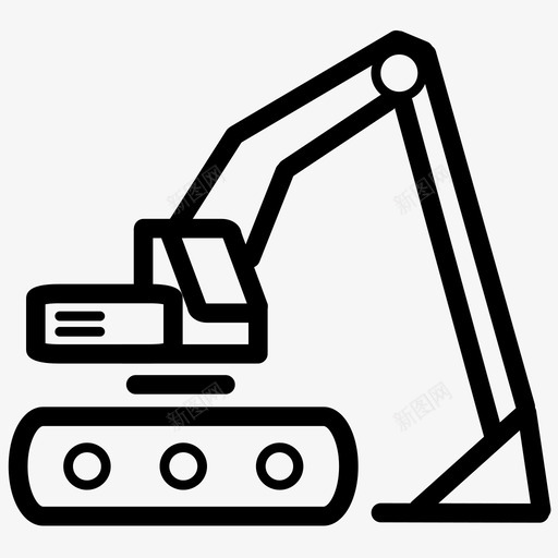 挖机svg_新图网 https://ixintu.com 挖机