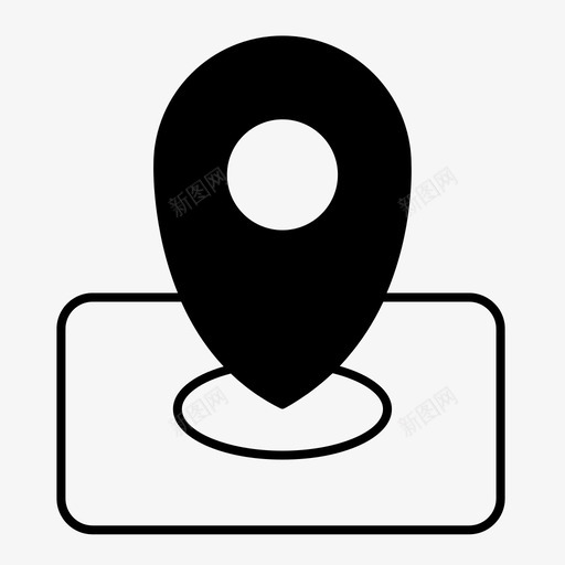 位置黑地图导航svg_新图网 https://ixintu.com 商店 位置 黑地 地图 导航