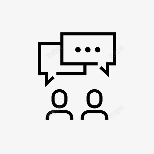 沟通讨论面试svg_新图网 https://ixintu.com 沟通 讨论 面试 会议 谈话 营销