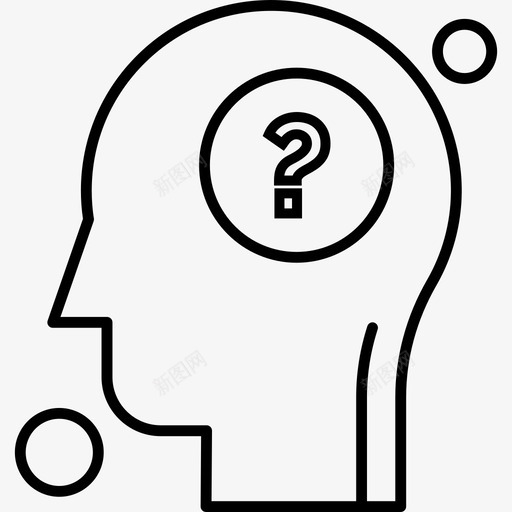 问号大脑人脑过程线svg_新图网 https://ixintu.com 问号 大脑 人脑 过程