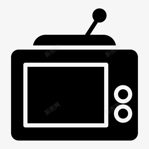 电视机老式电视机svg_新图网 https://ixintu.com 电视机 老式