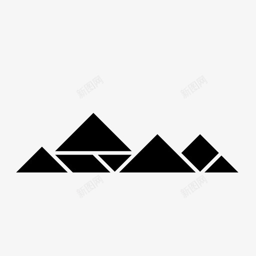 山脉七巧板山脉落基山脉svg_新图网 https://ixintu.com 山脉 七巧板 落基
