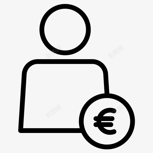 用户头像欧元svg_新图网 https://ixintu.com 用户 头像 欧元 元人 个人资料