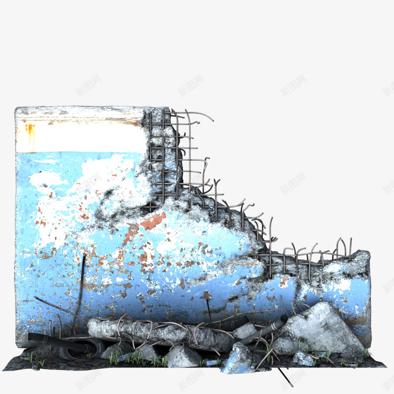 RuinedWall4bycgartisteDA站点建筑废料油桶陶罐木桶png免抠素材_新图网 https://ixintu.com 站点 建筑 废料 油桶 陶罐 木桶