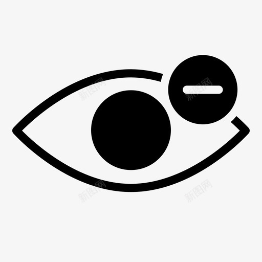 近视眼睛医疗保健svg_新图网 https://ixintu.com 医学 近视 近视眼 眼睛 医疗保健 医院 减号 标志 标志符 符号