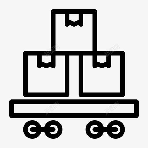 货运火车箱交货svg_新图网 https://ixintu.com 货运 火车 车箱 交货 物流 东西