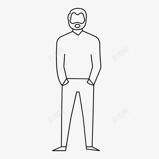 男人站着成人胡须svg_新图网 https://ixintu.com 男人 站着 成人 胡须 自信 毛衣 人行