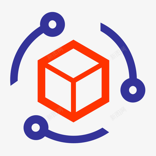 聚类模型黑svg_新图网 https://ixintu.com 聚类 模型