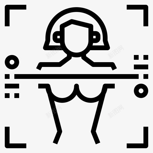 女性扫描生物特征检测svg_新图网 https://ixintu.com 女性 扫描 生物 特征 检测 检测机 机器 轮廓