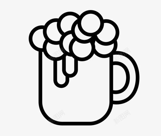 啤酒全杯玻璃杯svg_新图网 https://ixintu.com 啤酒 全杯 玻璃杯 单人 酒吧