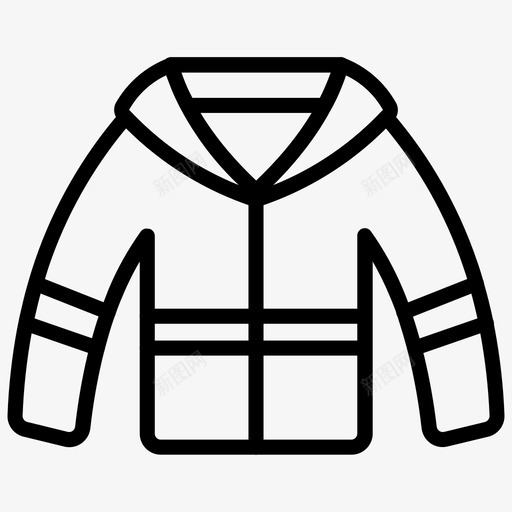 夹克外套连帽衫svg_新图网 https://ixintu.com 夹克 外套 连帽 上衣 衣服 轮廓
