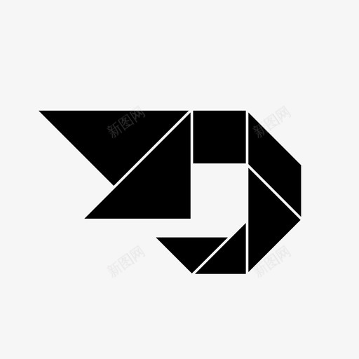 七巧板虾拼图甲壳类动物对虾svg_新图网 https://ixintu.com 七巧板 拼图 甲壳类 动物 对虾
