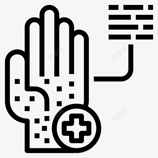 皮疹过敏健康svg_新图网 https://ixintu.com 过敏 皮疹 健康 生病 皮肤