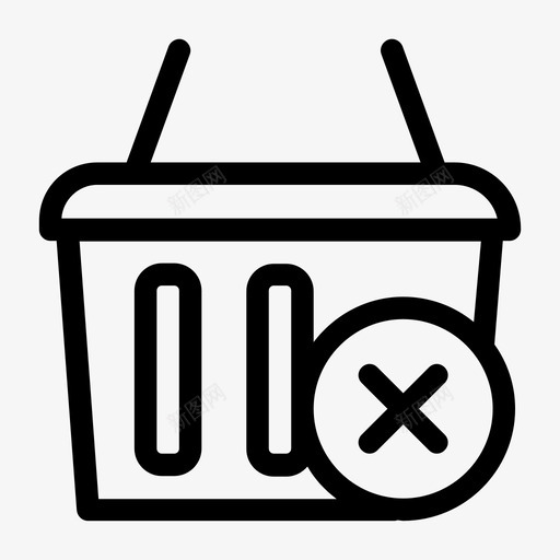 从购物车中删除购物篮取消svg_新图网 https://ixintu.com 购物车 删除 购物篮 取消 商业 购物 网上购物