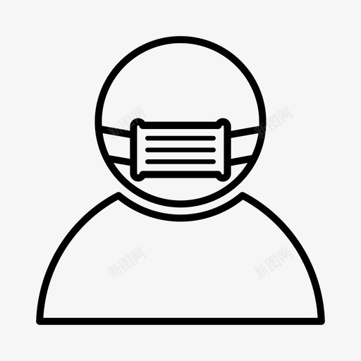 医用面罩医生保健面罩svg_新图网 https://ixintu.com 面罩 医用 医生 保健 防护