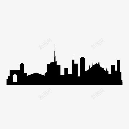 米兰城市意大利svg_新图网 https://ixintu.com 天际 米兰 城市 意大利 摩天大楼 旅游