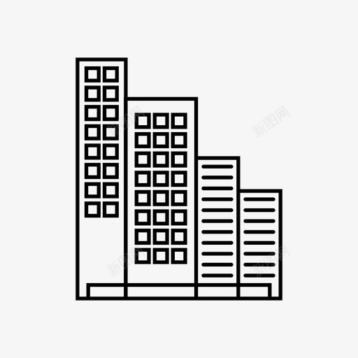 房屋建筑不动产svg_新图网 https://ixintu.com 房屋建筑 不动产 住宅 财产