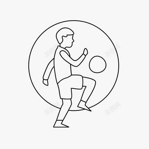 男孩足球球孩子svg_新图网 https://ixintu.com 男孩 足球 游戏 孩子 运动 人脉 背景