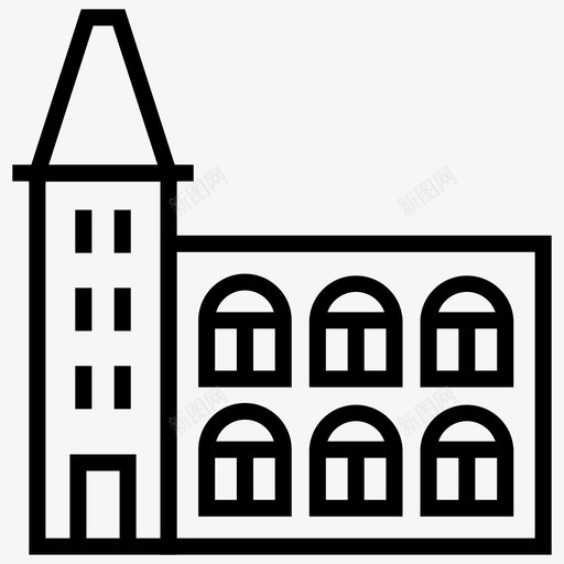 学校大楼教堂svg_新图网 https://ixintu.com 学校 大楼 教堂 政治 政府