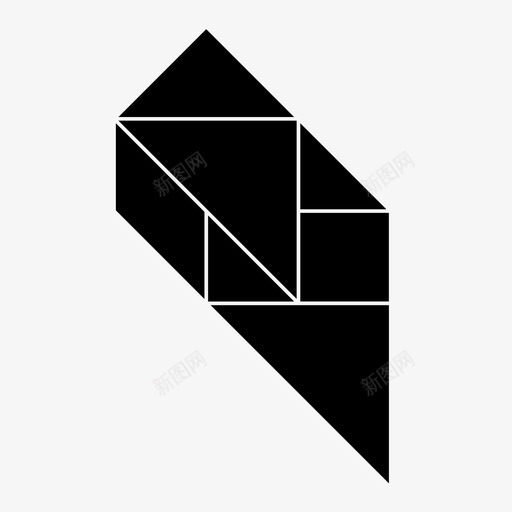 七巧板解剖多边形svg_新图网 https://ixintu.com 七巧板 解剖 多边形