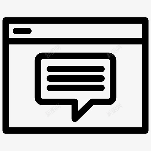网站浏览器聊天svg_新图网 https://ixintu.com 网站 浏览器 聊天 互联 互联网 网信息