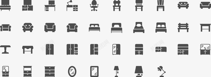 iconFurniture常用小图标png免抠素材_新图网 https://ixintu.com 常用 图标