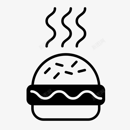 汉堡厨师食物svg_新图网 https://ixintu.com 汉堡 厨师 食物 三明治