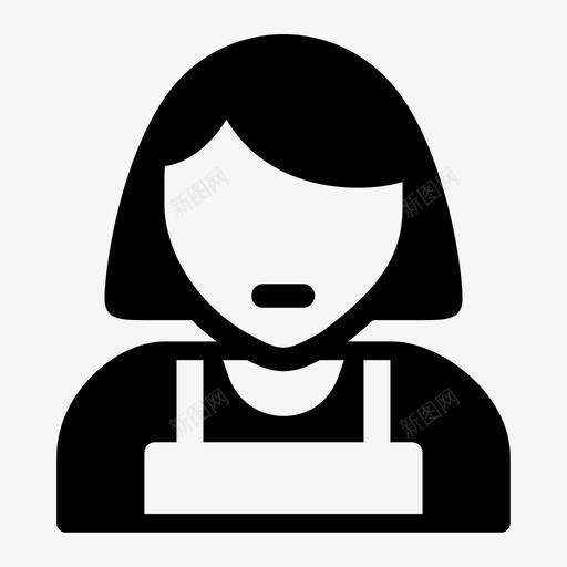 女服务员女使用者svg_新图网 https://ixintu.com 女服务员 使用者 职业