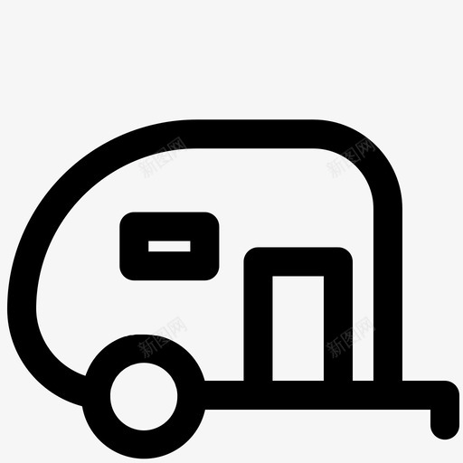大篷车房车交通svg_新图网 https://ixintu.com 交通运输 休旅车 冒险 大篷车 房车 露营