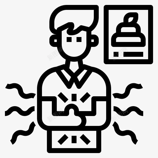 腹泻过敏护理svg_新图网 https://ixintu.com 过敏 腹泻 护理 健康 生病