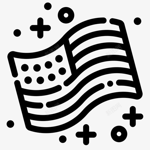 美国国旗爱国星条旗svg_新图网 https://ixintu.com 美国 国旗 爱国 星条 闪耀 独立日