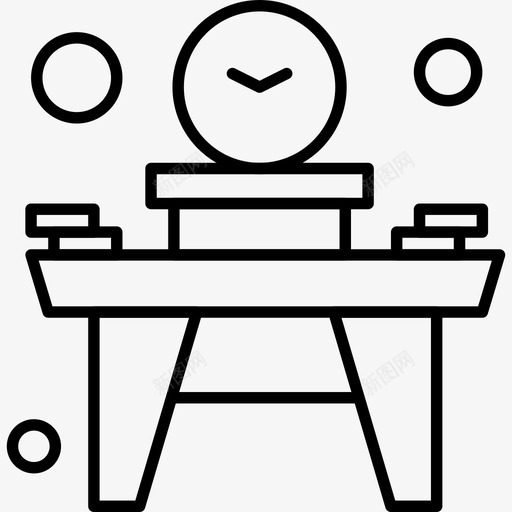 桌子时钟家svg_新图网 https://ixintu.com 桌子 时钟家 生活家 生活