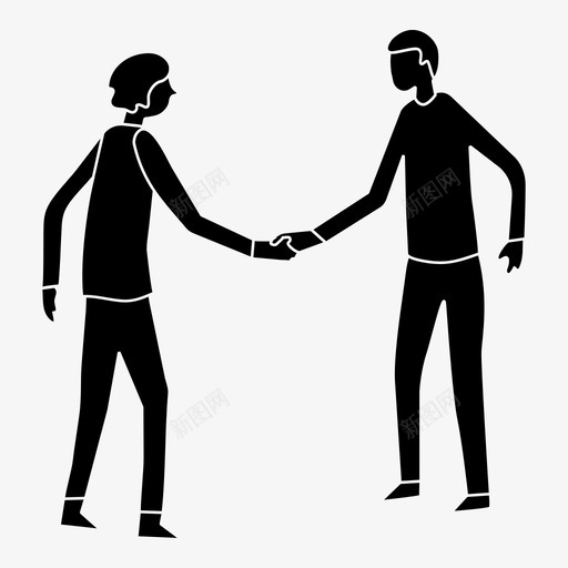 握手商务会议svg_新图网 https://ixintu.com 握手 商务会议 交易人 见面 面人