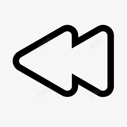 快退媒体控制符号svg_新图网 https://ixintu.com 快退 媒体 控制 符号