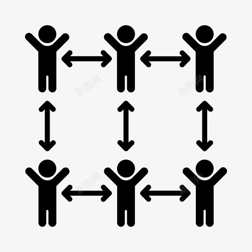 社会距离距离人svg_新图网 https://ixintu.com 距离 社会 离人 保护