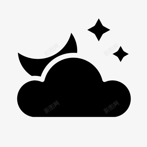 阴阳月夜天气svg_新图网 https://ixintu.com 阴阳 月夜 天气
