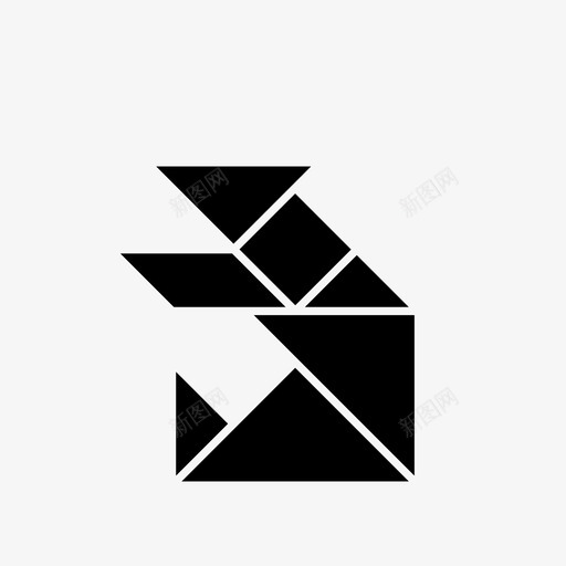 坐熊七巧板小熊灰熊svg_新图网 https://ixintu.com 坐熊 七巧板 小熊 灰熊