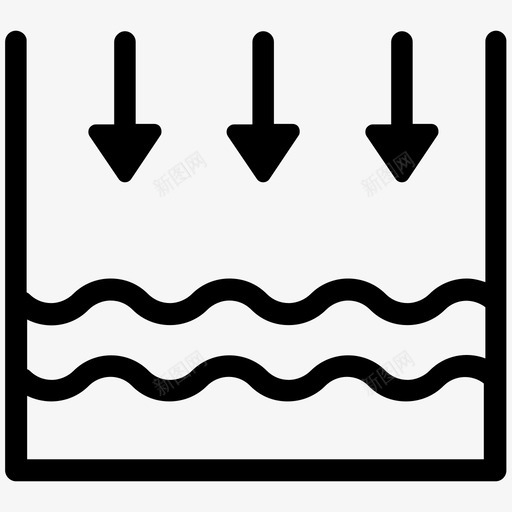 低水位高水位天气svg_新图网 https://ixintu.com 水位 低水 位低 位高 天气