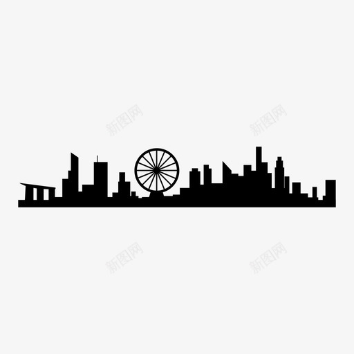 新加坡城市新加坡共和国svg_新图网 https://ixintu.com 新加坡 天际 城市 共和国 摩天大楼 旅游