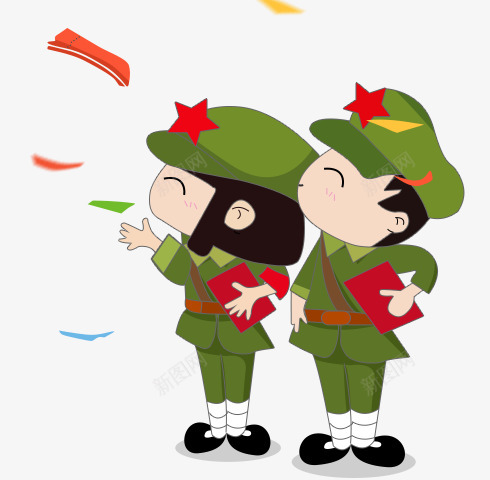 卡通小士兵卡通插画png免抠素材_新图网 https://ixintu.com 卡通 士兵 插画