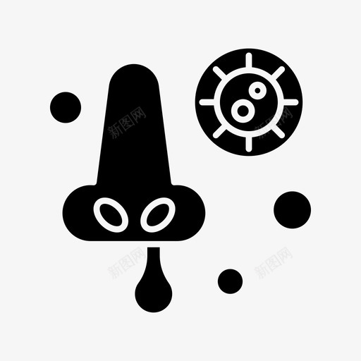 鼻子呼吸鼻涕svg_新图网 https://ixintu.com 传播 鼻子 呼吸 鼻涕 病毒 雕文